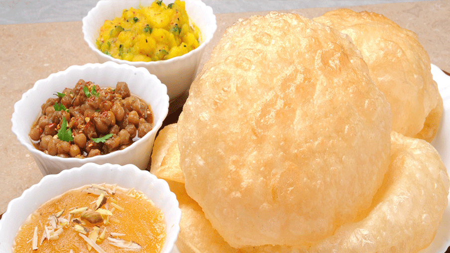 Famous Halwa Puri Breakfast